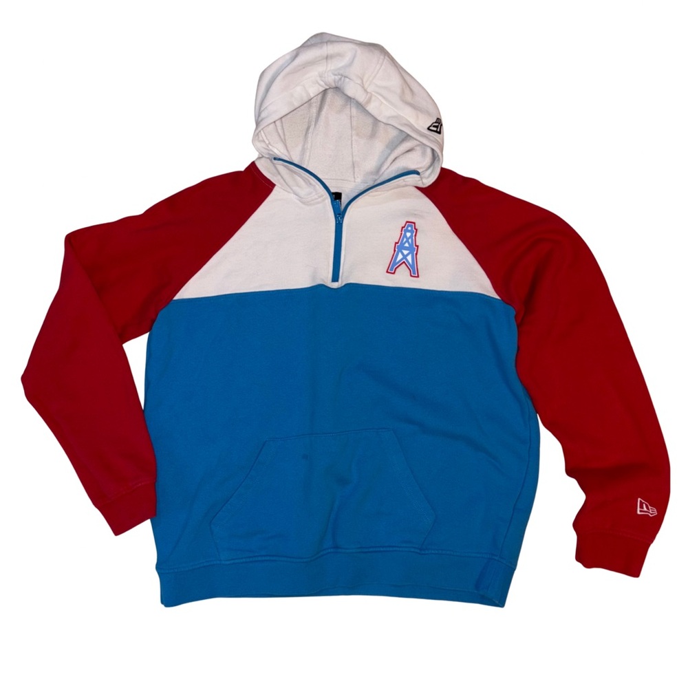 Houston Oilers Tennessee Titans Throwback NFL Hoodie New Era L Colorblock NFL